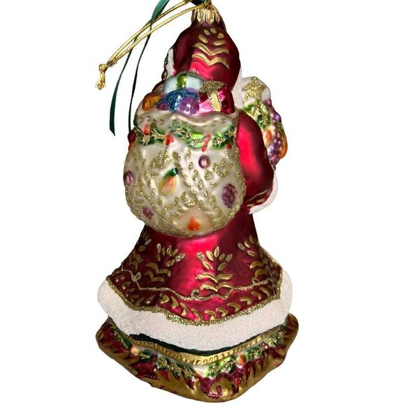 Fitz and Floyd 9" 2004 santa oversized numbered glass ornament - Picture 10 of 12